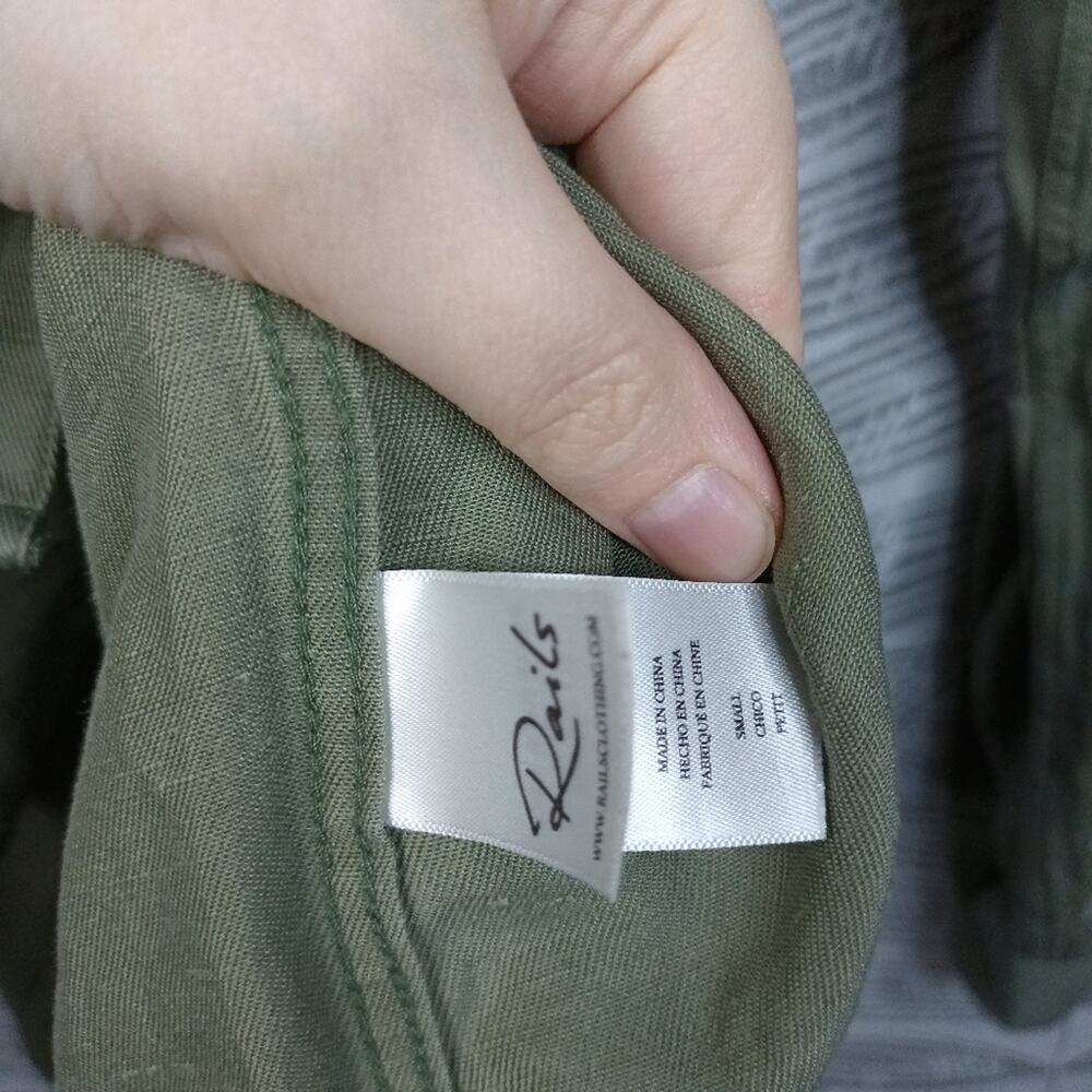 Rails Marcel Green Start Button Down Sage Normcor… - image 7
